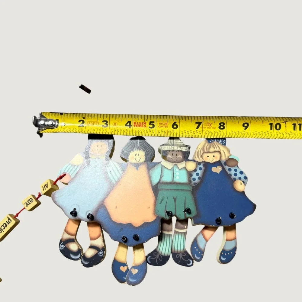 Vintage Wood Folk Art Wall Hanging All Are Precious In‎ His Sight Kids Decor